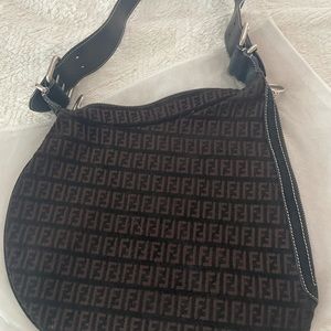 Vintage Fendi Zucchino Oyster Purse